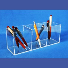 BOLIGRAFOS     Caja con 3 huecos de 83 x 74 x 97 mm útiles<br>Medidas: 261 x 80 x 100 mm<br>